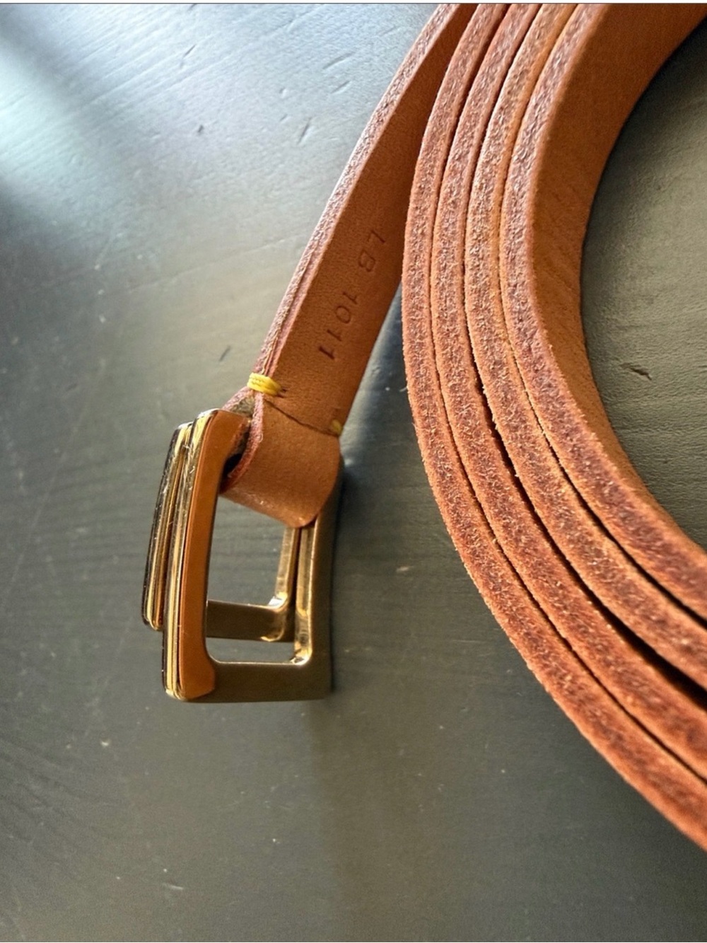 Louis Vuitton Brown Monogram Mini Pochette Gold Chain includes LV skinny belt - Picture 10 of 12